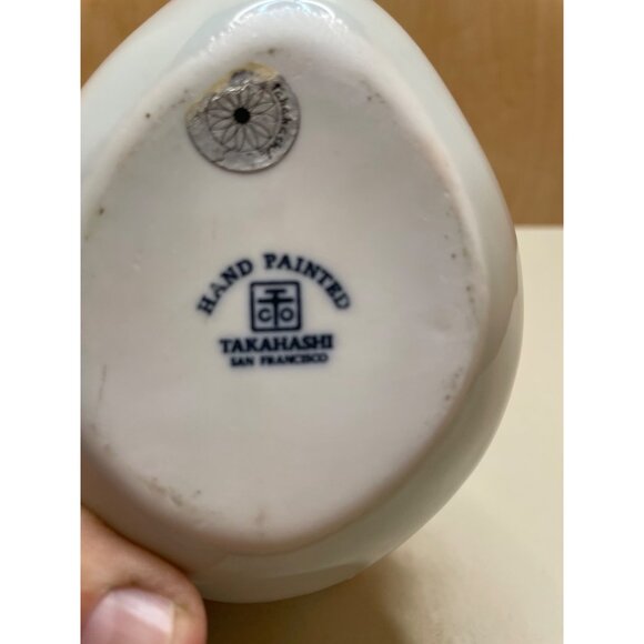 Small Vintage Takahashi Blue Ware Porcelain Swan/Goose Planter, Watering, Vase - Picture 10 of 10